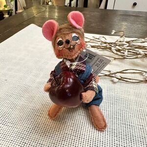 Annalee Doll 2017 Apple Picking Buddy‎ 5" Mouse Doll W/ Tooth NEW